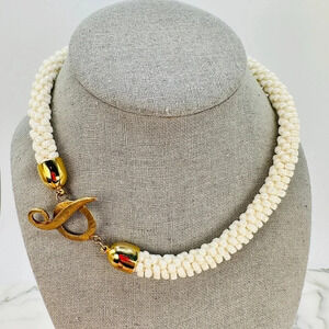 Vintage Gold and Cream Necklace